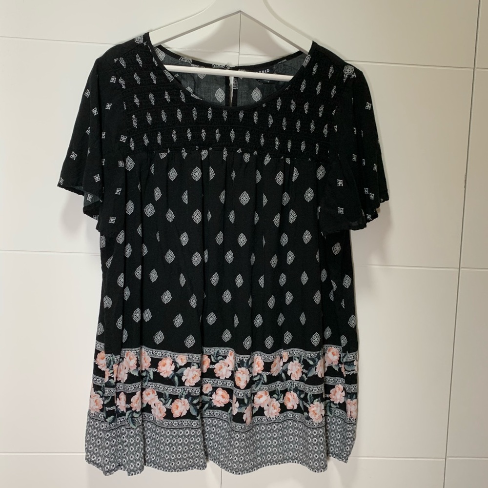 flowy floral blouse ✨